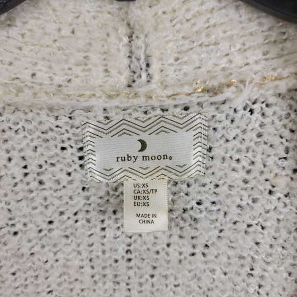 Ruby Moon Women's Cream Knit Open Cardigan Size XS - Picture 3 of 4